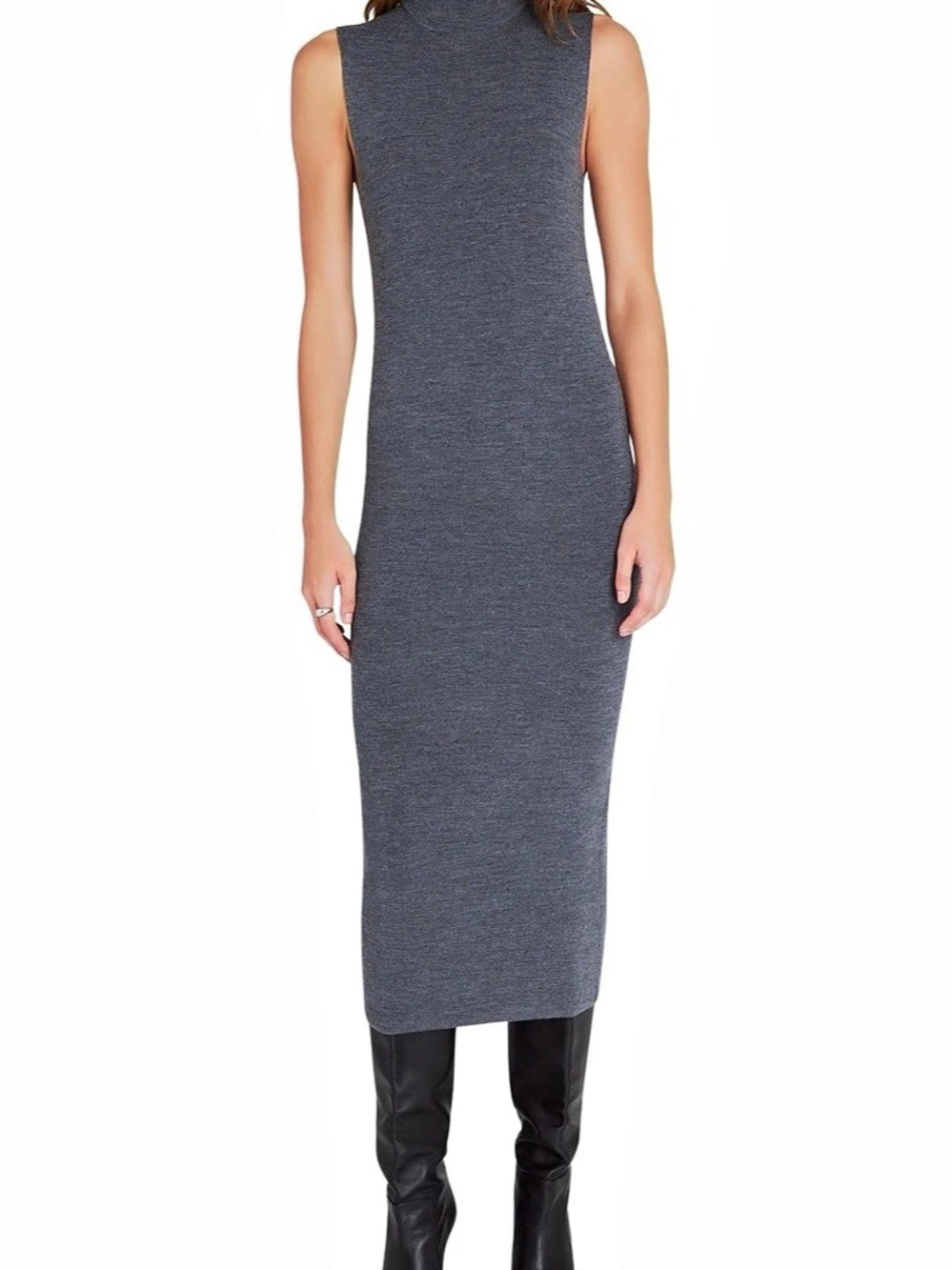 Club Monaco Sleeveless Merino Mock Neck Midi Dress Merino Mock Neck Midi Dress